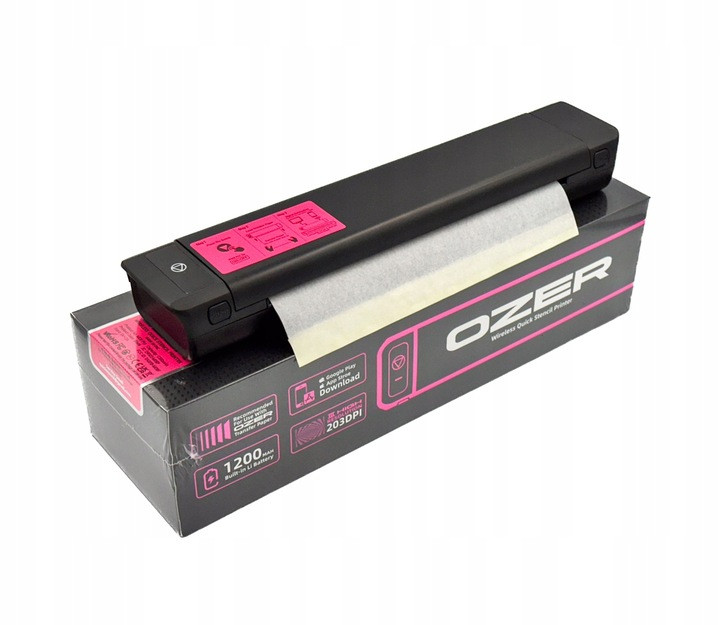 Термічний мобільний принтер Ozer Ozer Tattoo, фото 1