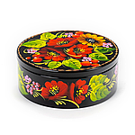 Скринька розписна ручної роботи в техніці Петриківський розпис Сапфір ШК-11 мал. 162