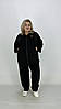 Прогулянковий трикотажний костюм "Кенгуру-2" (кофта та штани)  чорний Батал 62-64 66-68 70-72 74-76, фото 6