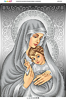 Схема для вишивки бісером ТМ Сяйво БСР Мадонна з немовлям (срібло) 2122