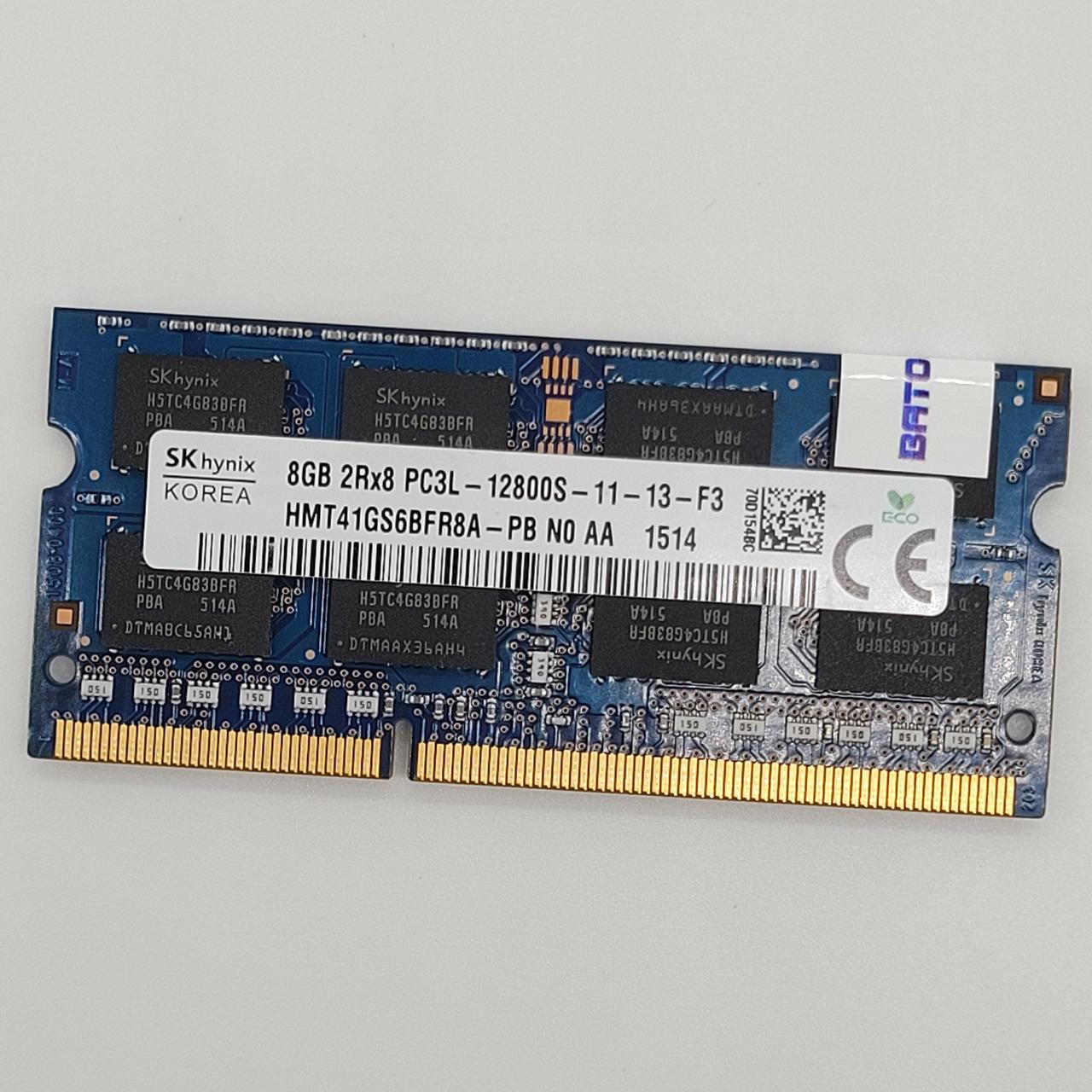 Оперативна пам'ять Hynix SODIMM DDR3L 8Gb 1600MHz PC3L-12800s CL11 (HMT41GS6BFR8A-PB N0 AA) Б/В