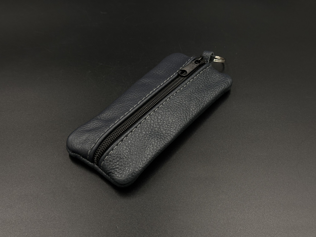 Ключниця шкіряна Синій 6,5х15,8см
