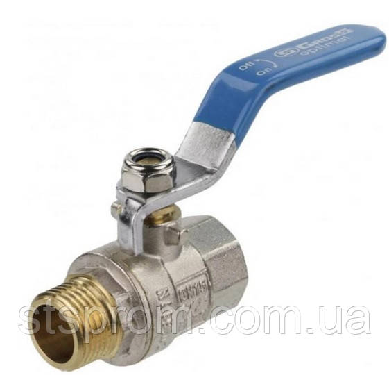 Кран кульовий ГРОСС OPTIMAL 40 1*1/2" ручка, М-П, синій, 500