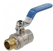 Кран кульовий ГРОСС OPTIMAL 25 1" ручка, М-М, синій, 500