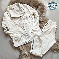 Підлітковий домашній велюровий комплект піжами на ґудзиках для дівчинки (134-158р)