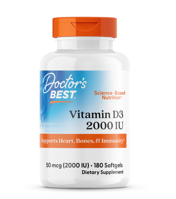 Вітамін D3 50 мкг (2000 МО) Doctor's Best 180 капсул