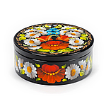 Скринька розписна ручної роботи в техніці Петриківський розпис Сапфір ШК-11 мал. 181