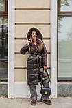 Жіноче зимове стьобане пальто ПВ-331, розміри 42-56, фото 2