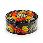 Скринька розписна ручної роботи в техніці Петриківський розпис Сапфір ШК-11 мал. 171