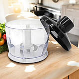 Блендер занурювальний побутовий Rainberg 1200 Вт ручний блендер подрібнювач для кухні з насадками та чашею 0.6 мл, фото 6