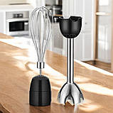 Блендер занурювальний побутовий Rainberg 1200 Вт ручний блендер подрібнювач для кухні з насадками та чашею 0.6 мл, фото 8