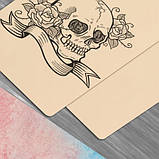 Штучна шкіра для навчання тату двостороння 10шт, фото 3