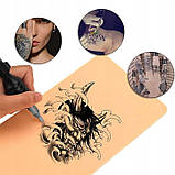 Штучна шкіра для навчання тату двостороння 10шт, фото 6