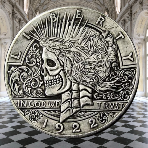 Сувенір монета долар СШАang 1893/1922г "Черепа Свободи". Hobo Coin American Morgan