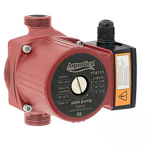 Насос циркуляційний 65Вт Hmax 4м Qmax 63л/хв Ø1½" 180мм+гайки Ø1" AQUATICA (774112), фото 1