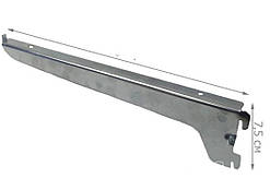 Полицетримач хромований в рейку 30 см одинарний