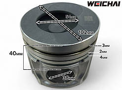 Поршень 102 мм на двигун CY4102ZLQ 4D37 YZ4D37TC-03101