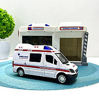 Ігровий набір Chengmei Toys Гараж з машинкою Швидка допомога зі світловими та звуковими ефектами (CLM-557)