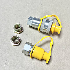 Розривна Муфта євро клапан двостороння M22X1,5 (жовтий.) Євро клапан PL-149
