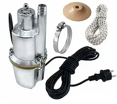 Насос вібраційний одноклап.верхній забір H=70M, Q=1,1кбМ, P=250, 8м кабелю