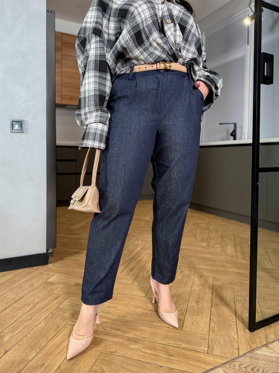Джинси baggy жіночі тканина джинс Туреччина 48-50,52-54,56-58 блю1460-345