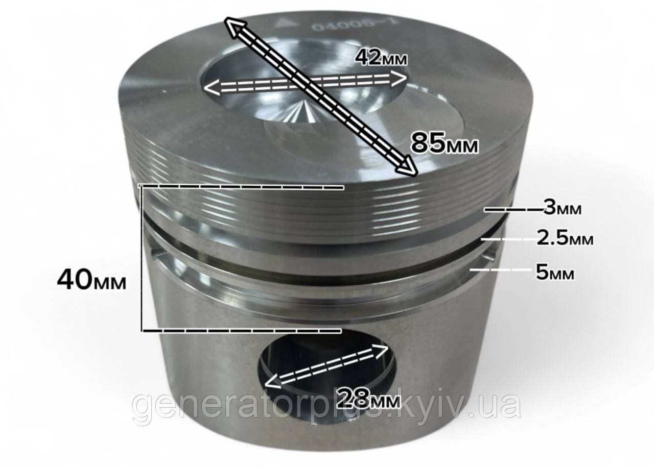 Поршень 85 мм двигуна KM385BT KM485BT KM485QB-04005, фото 1
