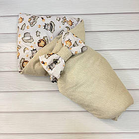 Демісезонний конверт для новонароджених, ангора коса світло-бежевий