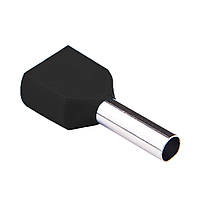 Наконечник втулковий 1,5/8 подвійний, червоний, кабельний у ізоляції, трубчастий, НШВІ, штировий ізольований