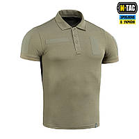 Поло тактичне M-Tac 65/35 Tan, чоловіча чоловіча футболка поло з липучками для шевронів кольору ТАН