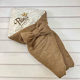 Демісезонний конверт для новонароджених, ангора коса кавовий