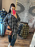 Сорочка жіноча в карту з капюшоном подовжена 48-54, фото 3