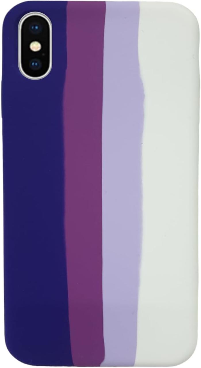 Силіконовий чохол для iPhone XS / X - Rainbow (Веселка), Різнокольоровий