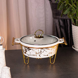 Марміт керамічкський круглий 1 літр із підігрівом