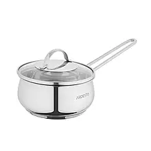 Ківш зі скляною кришкою ARDESTO Gemini Liguria, 1.3л, нержавіюча сталь AR4313GB