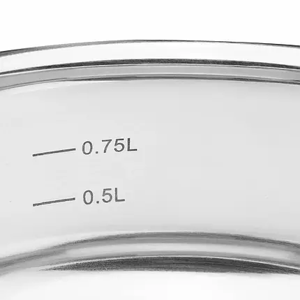 Ківш зі скляною кришкою ARDESTO Gemini Liguria, 1.3л, нержавіюча сталь AR4313GB, фото 3