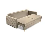 М'який розкладний прямий диван Lenola (бежевий), фото 4