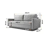 М'який розкладний прямий диван Lenola (сірий світлий), фото 8