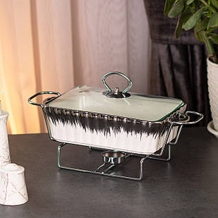 Марміт прямокутний на 1 л керамічний з підігрівом 31×16×11 см