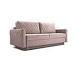 М'який розкладний прямий диван Lenola (рожевий світлий), фото 2
