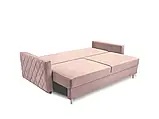 М'який розкладний прямий диван Lenola (рожевий світлий), фото 5