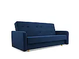 М'який розкладний прямий диван Kasia (синій темний), фото 2