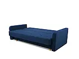 М'який розкладний прямий диван Kasia (синій темний), фото 4