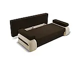 М'який розкладний прямий диван Gloria (коричневий/ капучино), фото 5
