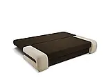 М'який розкладний прямий диван Gloria (коричневий/ капучино), фото 6