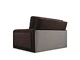 М'який розкладний прямий диван Flint (коричневий), фото 4