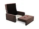 М'який розкладний прямий диван Flint (коричневий), фото 5