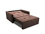М'який розкладний прямий диван Flint (коричневий), фото 6