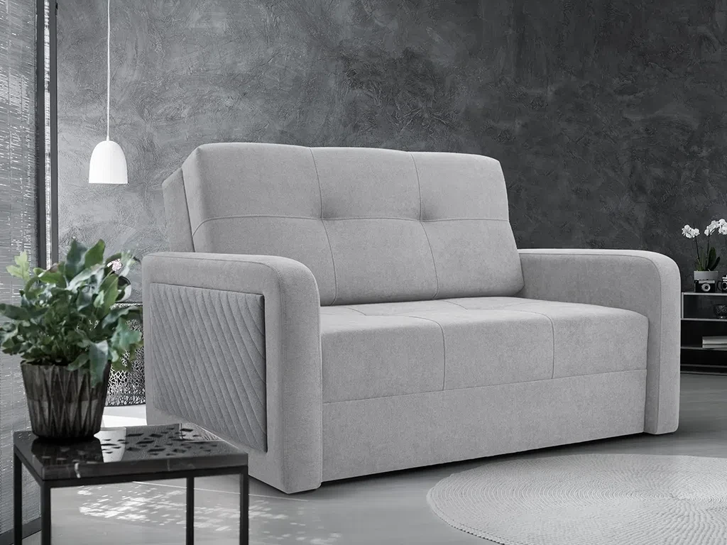 М'який розкладний прямий диван Flint (сірий), фото 1