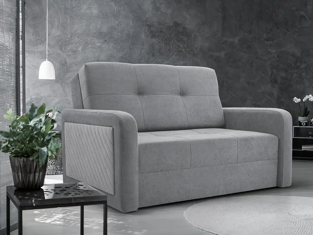 М'який розкладний прямий диван Flint (сірий), фото 1