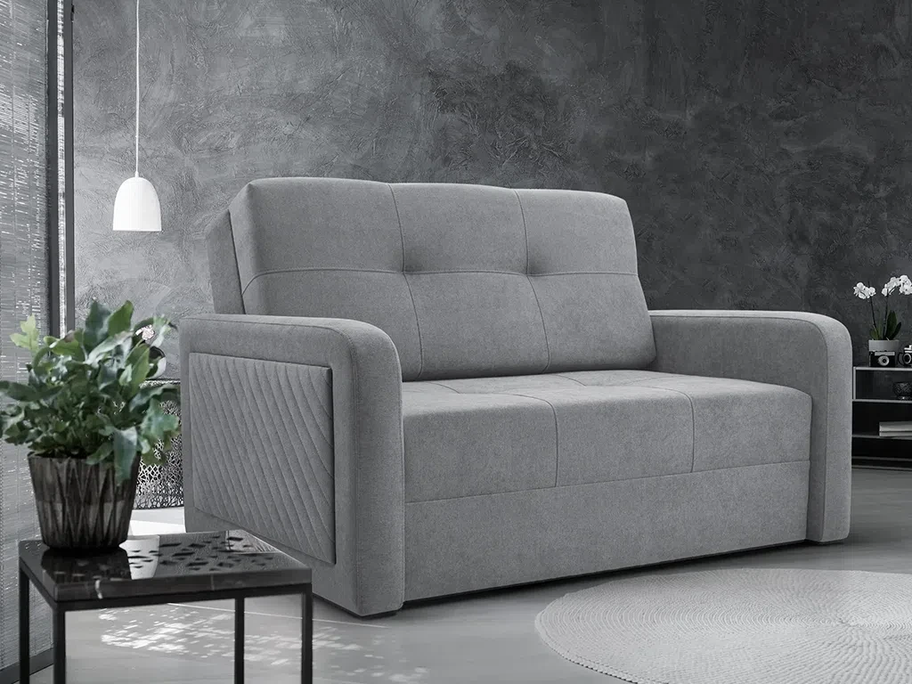 М'який розкладний прямий диван Flint (сірий), фото 1
